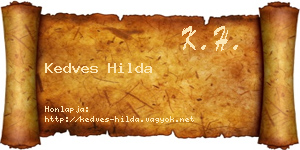 Kedves Hilda névjegykártya